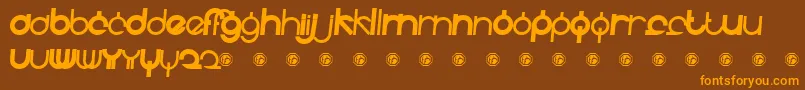 Шрифт Fidelle ffy – оранжевые шрифты на коричневом фоне