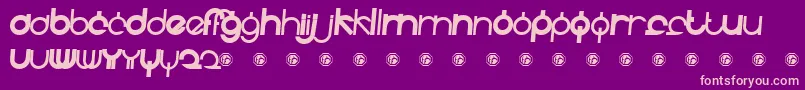 Fidelle ffy Font – Pink Fonts on Purple Background