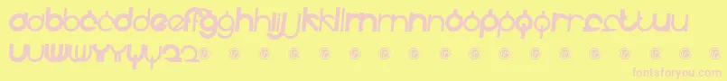 Fidelle ffy Font – Pink Fonts on Yellow Background