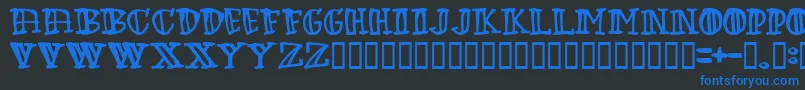 Greenbabe Font – Blue Fonts on Black Background