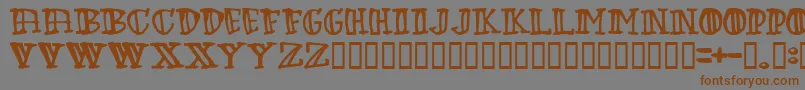 Greenbabe Font – Brown Fonts on Gray Background