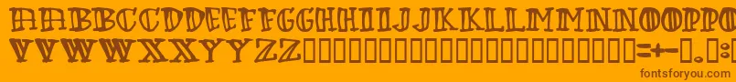 Greenbabe Font – Brown Fonts on Orange Background