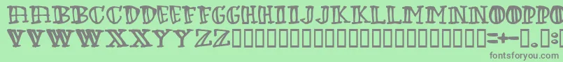 Greenbabe Font – Gray Fonts on Green Background