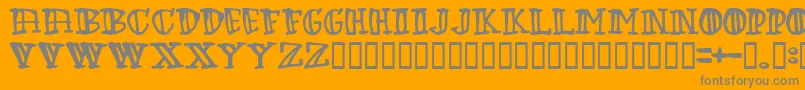 Greenbabe Font – Gray Fonts on Orange Background