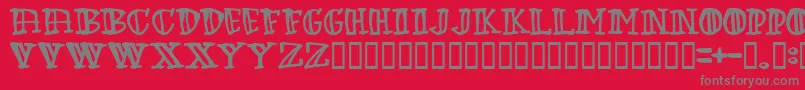 Greenbabe Font – Gray Fonts on Red Background
