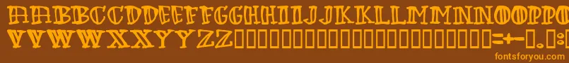 Greenbabe Font – Orange Fonts on Brown Background