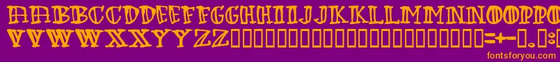 Greenbabe Font – Orange Fonts on Purple Background