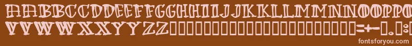 Greenbabe Font – Pink Fonts on Brown Background