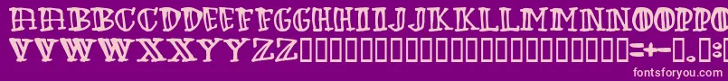Greenbabe Font – Pink Fonts on Purple Background