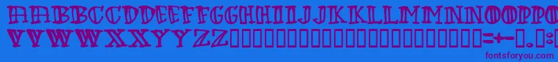 Greenbabe Font – Purple Fonts on Blue Background