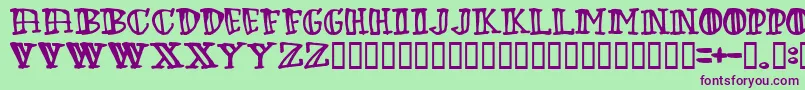 Greenbabe Font – Purple Fonts on Green Background
