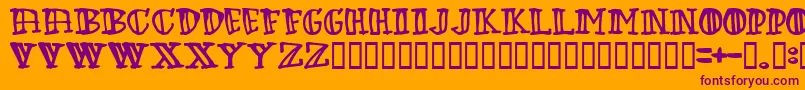 Greenbabe Font – Purple Fonts on Orange Background