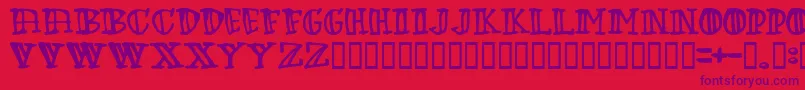 Greenbabe Font – Purple Fonts on Red Background