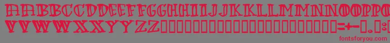 Greenbabe Font – Red Fonts on Gray Background