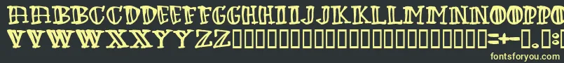 Greenbabe Font – Yellow Fonts on Black Background