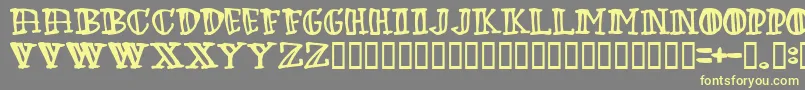 Greenbabe Font – Yellow Fonts on Gray Background