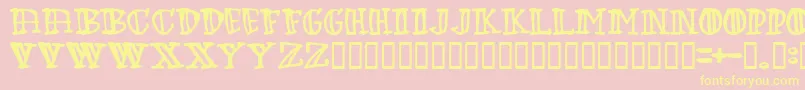 Greenbabe Font – Yellow Fonts on Pink Background