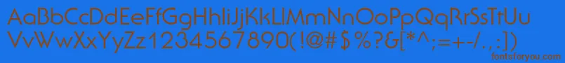 Serifgothicstd Font – Brown Fonts on Blue Background