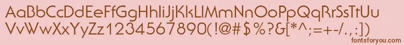 Serifgothicstd Font – Brown Fonts on Pink Background