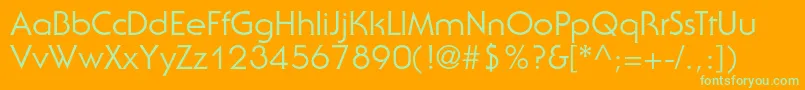 Serifgothicstd Font – Green Fonts on Orange Background