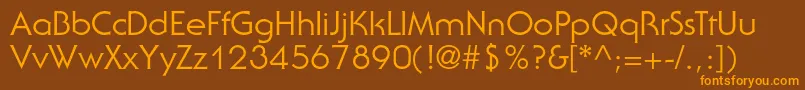 Serifgothicstd Font – Orange Fonts on Brown Background