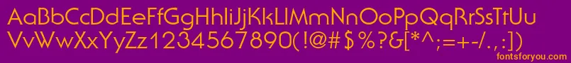Serifgothicstd Font – Orange Fonts on Purple Background