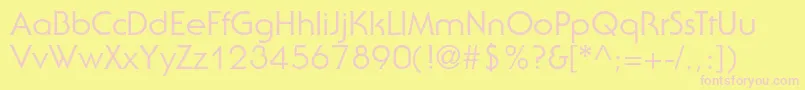 Serifgothicstd Font – Pink Fonts on Yellow Background