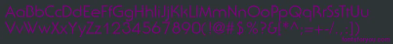 Serifgothicstd Font – Purple Fonts on Black Background