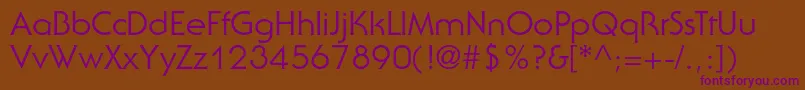 Serifgothicstd Font – Purple Fonts on Brown Background