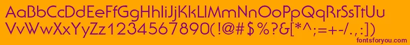 Serifgothicstd Font – Purple Fonts on Orange Background
