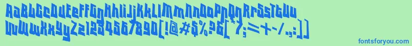 Vtc Font – Blue Fonts on Green Background