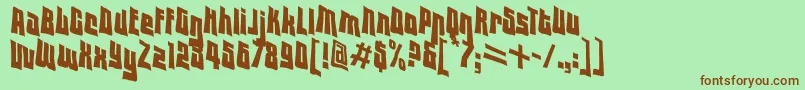 Vtc Font – Brown Fonts on Green Background