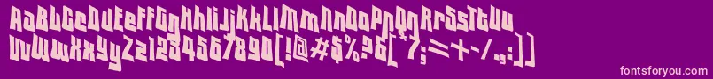 Vtc-Schriftart – Rosa Schriften auf violettem Hintergrund