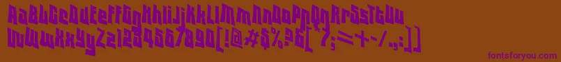 Vtc-Schriftart – Violette Schriften auf braunem Hintergrund
