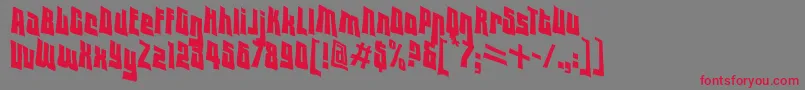 Vtc-Schriftart – Rote Schriften auf grauem Hintergrund