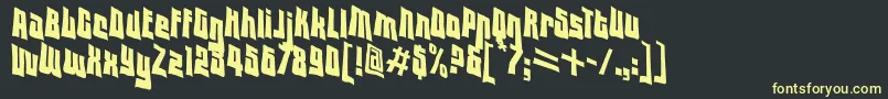 フォントVtc – 黒い背景に黄色の文字