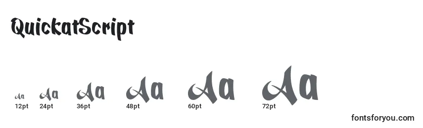 QuickatScript Font Sizes