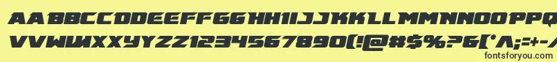 Emissarycondital Font – Black Fonts on Yellow Background