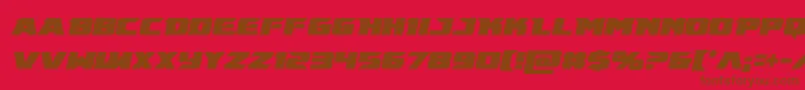 Emissarycondital-fontti – ruskeat fontit punaisella taustalla
