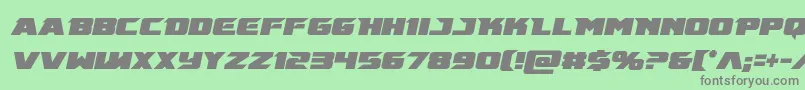 フォントEmissarycondital – 緑の背景に灰色の文字