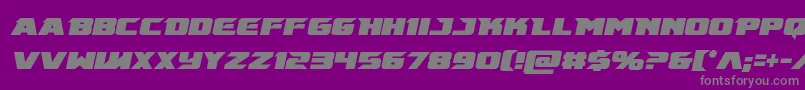 フォントEmissarycondital – 紫の背景に灰色の文字