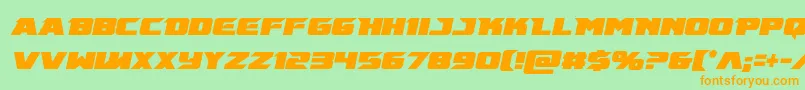 Emissarycondital Font – Orange Fonts on Green Background