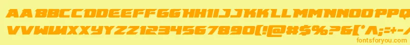 Emissarycondital Font – Orange Fonts on Yellow Background