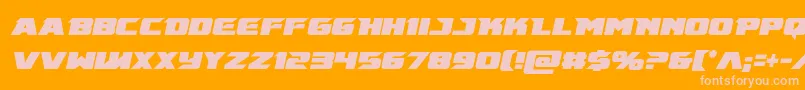 Emissarycondital Font – Pink Fonts on Orange Background