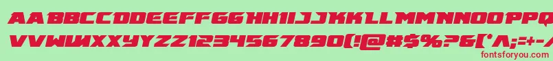 Emissarycondital-fontti – punaiset fontit vihreällä taustalla
