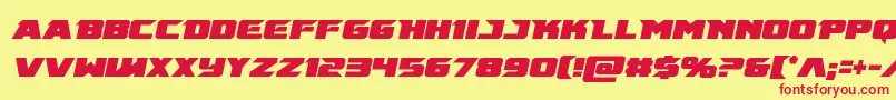 Emissarycondital Font – Red Fonts on Yellow Background