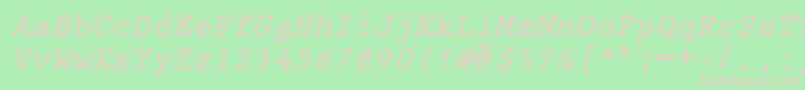 KeyboardEliteSsiBoldItalic Font – Pink Fonts on Green Background