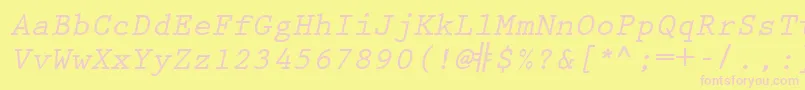 KeyboardEliteSsiBoldItalic Font – Pink Fonts on Yellow Background