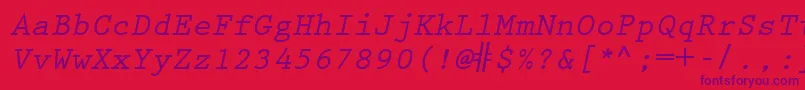 KeyboardEliteSsiBoldItalic Font – Purple Fonts on Red Background