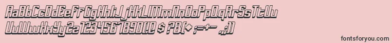 DymedaShadowItalic Font – Black Fonts on Pink Background